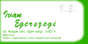 ivan egerszegi business card